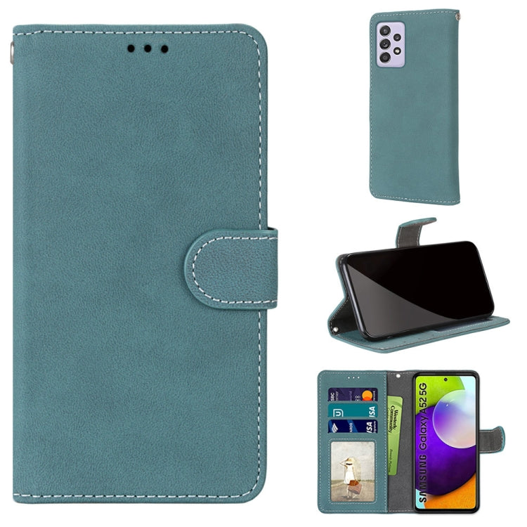 For Samsung Galaxy A52 5G / 4G Retro Frosted Horizontal Flip PU Leather Case with Holder & Card Slots & Wallet & Photo Frame