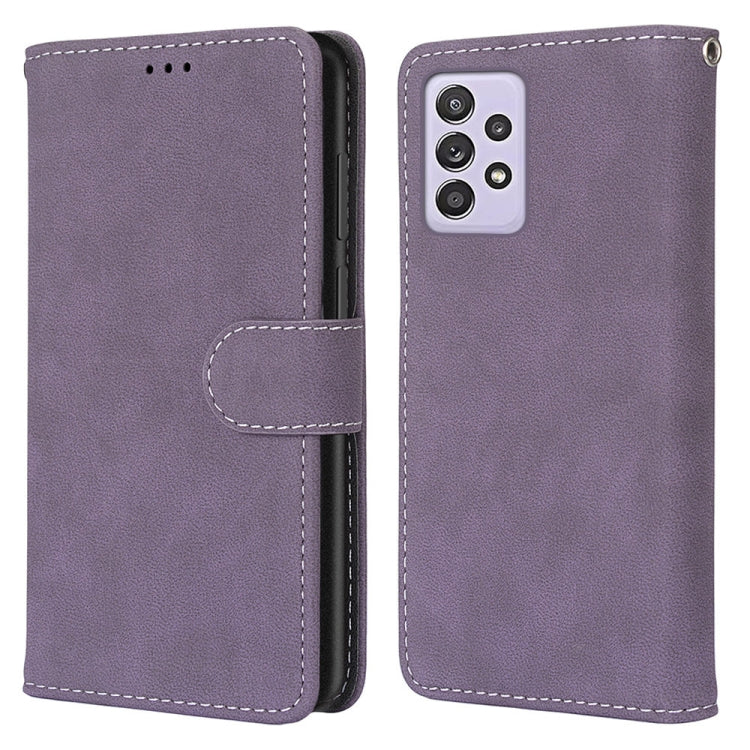 For Samsung Galaxy A52 5G / 4G Retro Frosted Horizontal Flip PU Leather Case with Holder & Card Slots & Wallet & Photo Frame