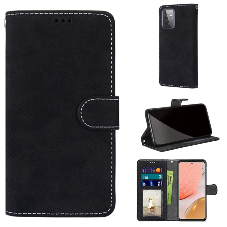 For Samsung Galaxy A72 5G / 4G Retro Frosted Horizontal Flip PU Leather Case with Holder & Card Slots & Wallet & Photo Frame