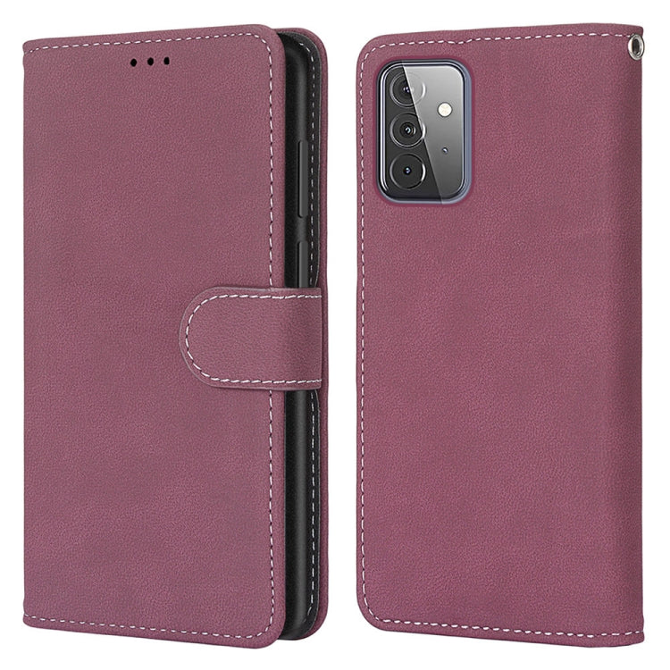 For Samsung Galaxy A72 5G / 4G Retro Frosted Horizontal Flip PU Leather Case with Holder & Card Slots & Wallet & Photo Frame