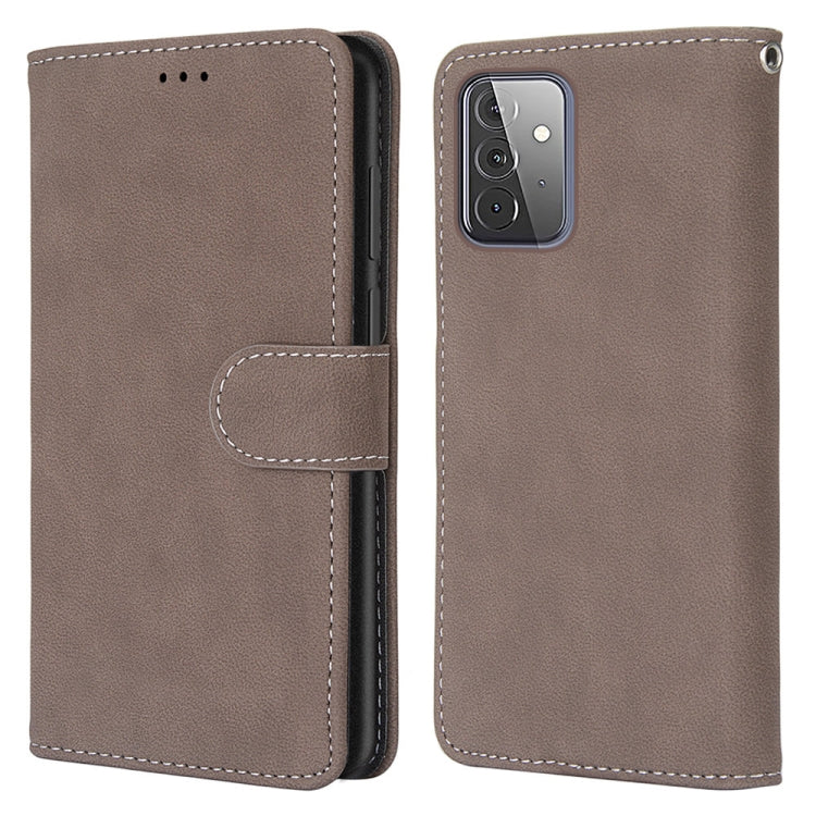 For Samsung Galaxy A72 5G / 4G Retro Frosted Horizontal Flip PU Leather Case with Holder & Card Slots & Wallet & Photo Frame