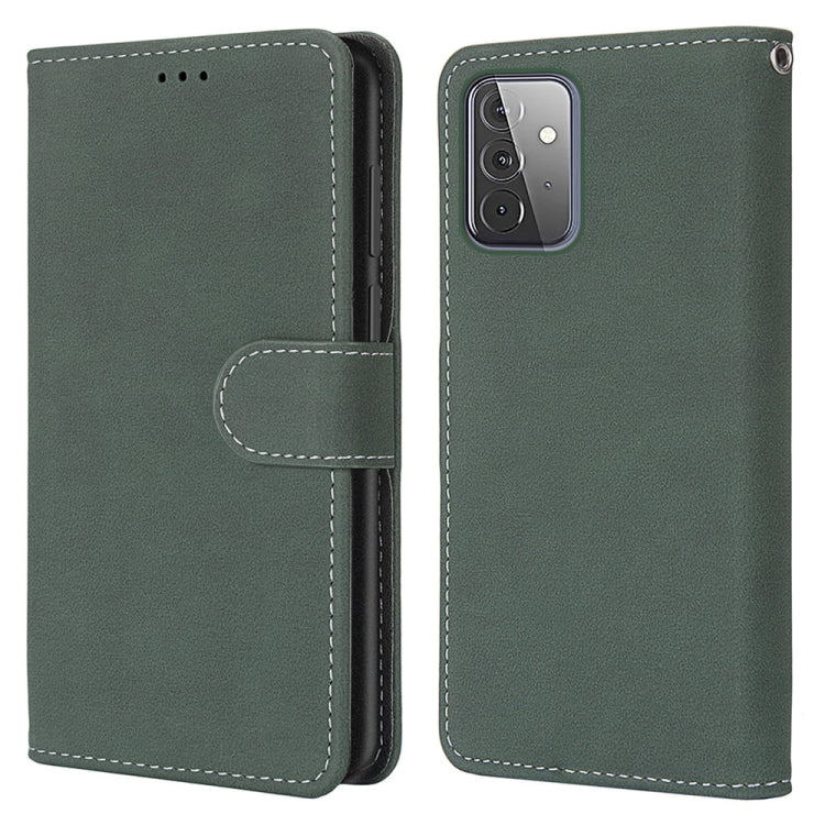 For Samsung Galaxy A72 5G / 4G Retro Frosted Horizontal Flip PU Leather Case with Holder & Card Slots & Wallet & Photo Frame