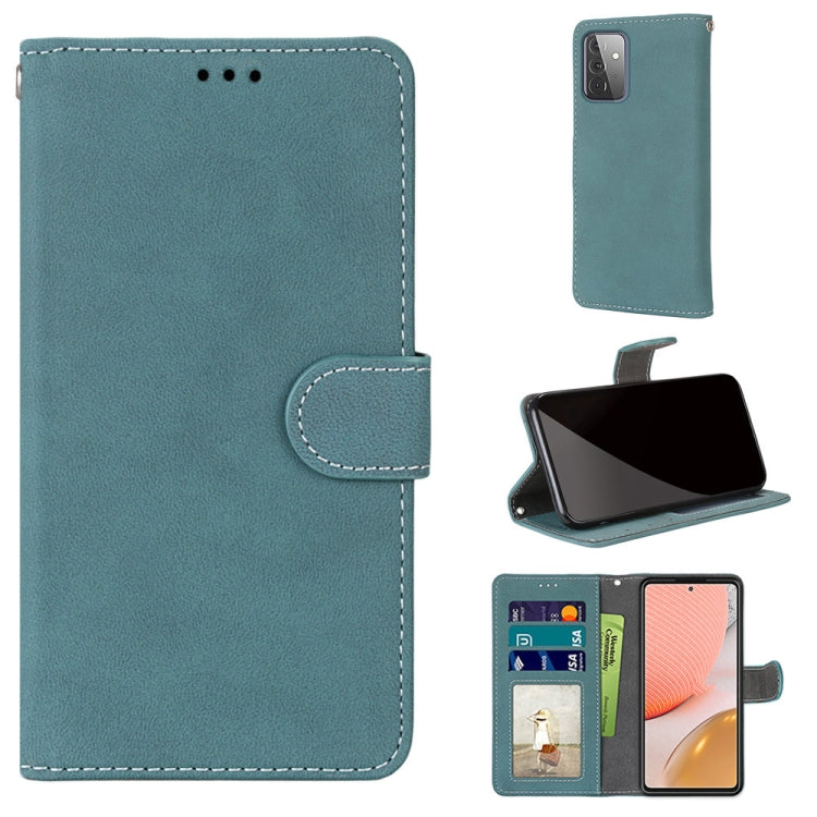 For Samsung Galaxy A72 5G / 4G Retro Frosted Horizontal Flip PU Leather Case with Holder & Card Slots & Wallet & Photo Frame