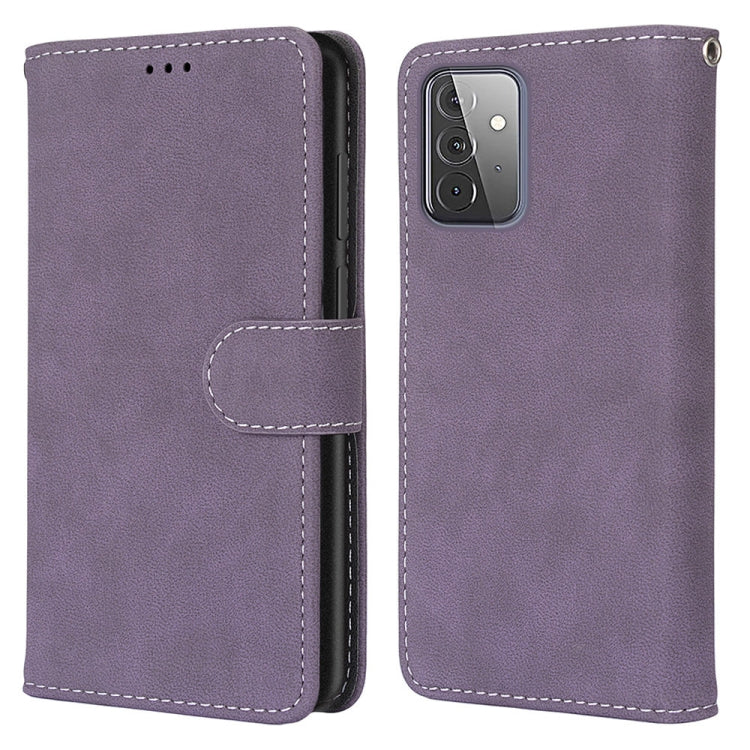 For Samsung Galaxy A72 5G / 4G Retro Frosted Horizontal Flip PU Leather Case with Holder & Card Slots & Wallet & Photo Frame