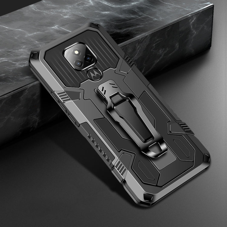 For Motorola Moto G Play (2021) Machine Armor Warrior Shockproof PC + TPU Protective Case