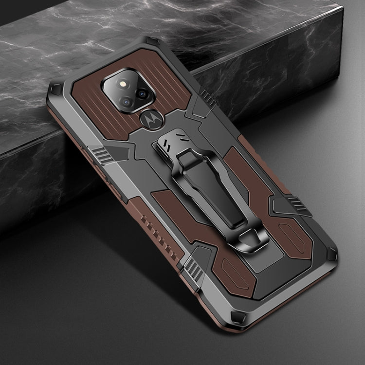 For Motorola Moto G Play (2021) Machine Armor Warrior Shockproof PC + TPU Protective Case