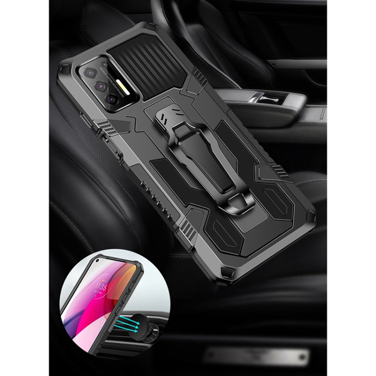 For Motorola Moto G Play (2021) Machine Armor Warrior Shockproof PC + TPU Protective Case