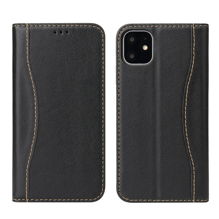 For iPhone 11 Pro Fierre Shann Cowhide Texture Horizontal Flip Leather Case with Holder & Card Slots & Wallet