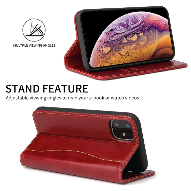 For iPhone 11 Pro Fierre Shann Cowhide Texture Horizontal Flip Leather Case with Holder & Card Slots & Wallet