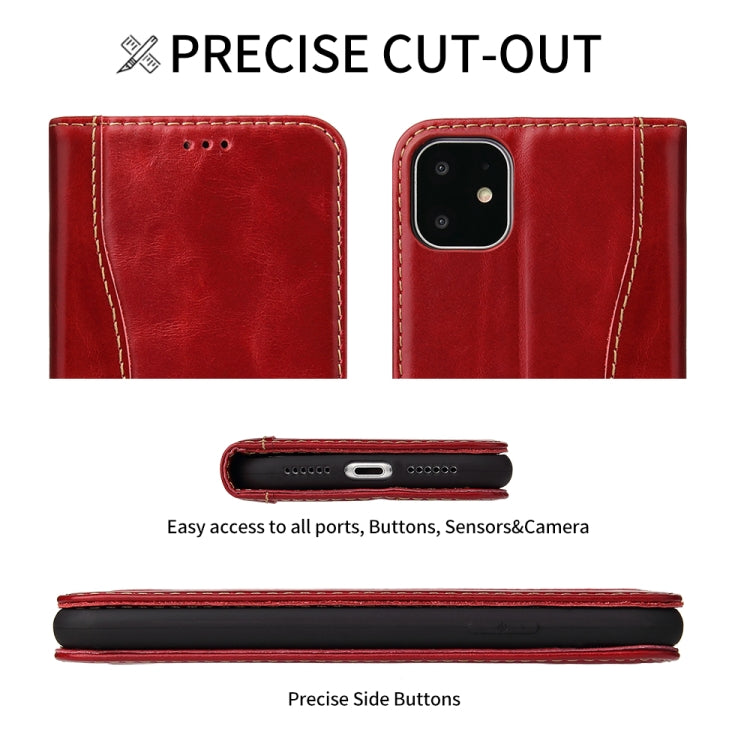 For iPhone 11 Pro Fierre Shann Cowhide Texture Horizontal Flip Leather Case with Holder & Card Slots & Wallet