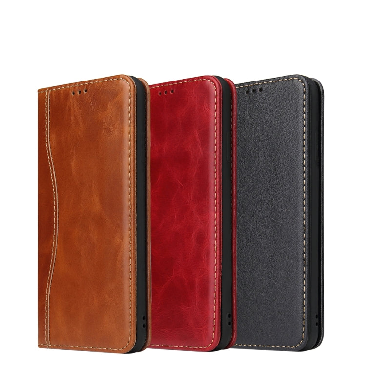 For iPhone XS / X Fierre Shann Cowhide Texture Horizontal Flip Leather Case with Holder & Card Slots & Wallet