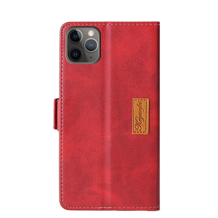For iPhone 11 Pro Retro Texture Contrast Color Side Buckle Horizontal Flip Leather Case with Holder & Card Slots & Wallet