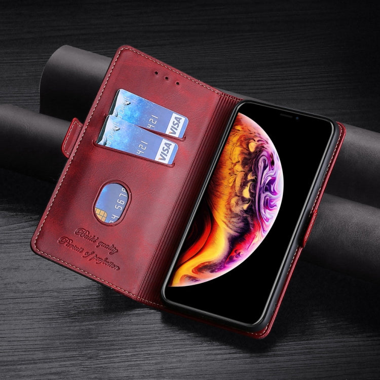 For iPhone 11 Pro Retro Texture Contrast Color Side Buckle Horizontal Flip Leather Case with Holder & Card Slots & Wallet