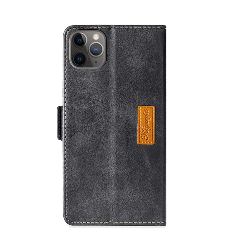 For iPhone 11 Pro Retro Texture Contrast Color Side Buckle Horizontal Flip Leather Case with Holder & Card Slots & Wallet