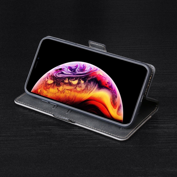 For iPhone 11 Pro Retro Texture Contrast Color Side Buckle Horizontal Flip Leather Case with Holder & Card Slots & Wallet