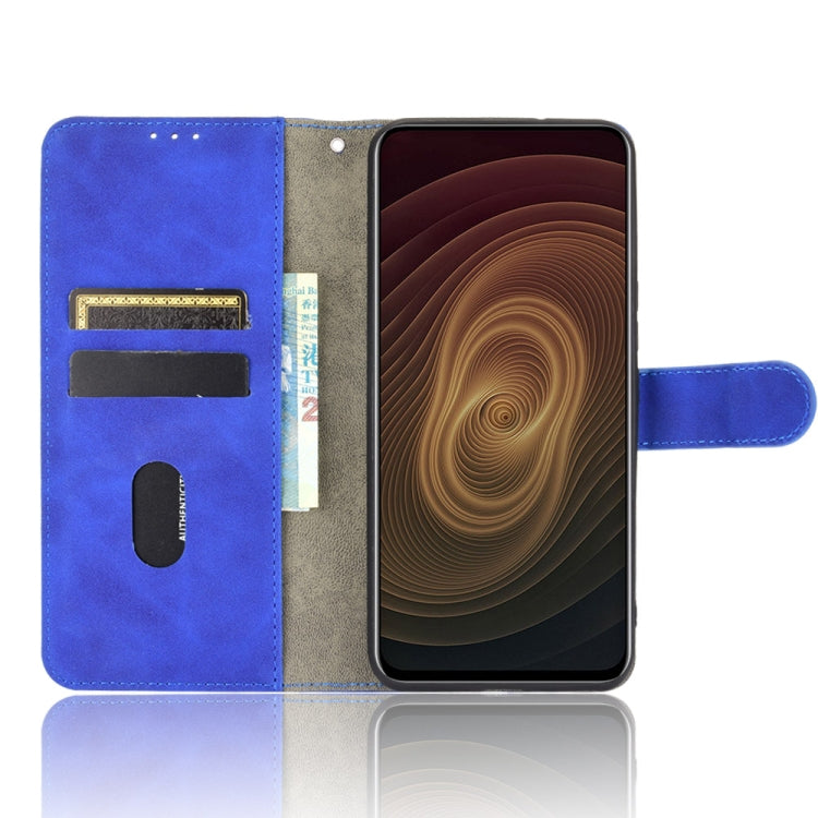 For ZTE Axon 20 5G / A20 5G Solid Color Skin Feel Magnetic Buckle Horizontal Flip Calf Texture PU Leather Case with Holder & Card Slots & Wallet