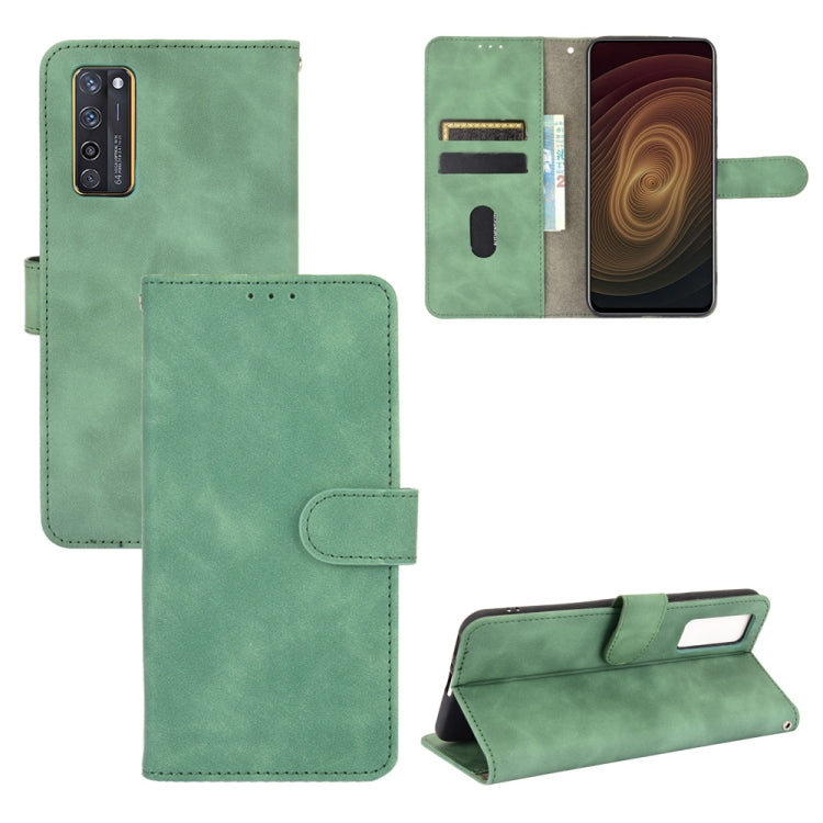 For ZTE Axon 20 5G / A20 5G Solid Color Skin Feel Magnetic Buckle Horizontal Flip Calf Texture PU Leather Case with Holder & Card Slots & Wallet