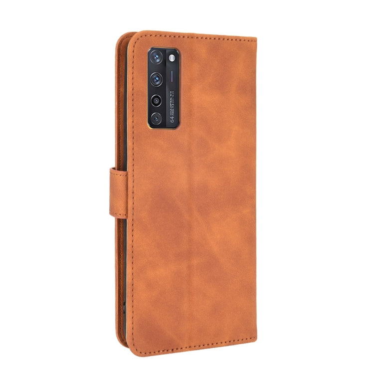 For ZTE Axon 20 5G / A20 5G Solid Color Skin Feel Magnetic Buckle Horizontal Flip Calf Texture PU Leather Case with Holder & Card Slots & Wallet