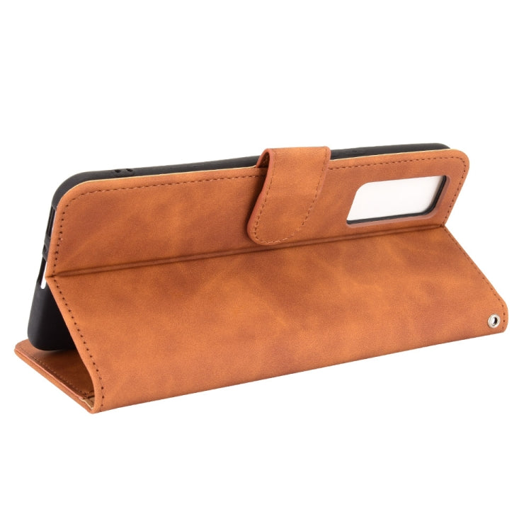 For ZTE Axon 20 5G / A20 5G Solid Color Skin Feel Magnetic Buckle Horizontal Flip Calf Texture PU Leather Case with Holder & Card Slots & Wallet