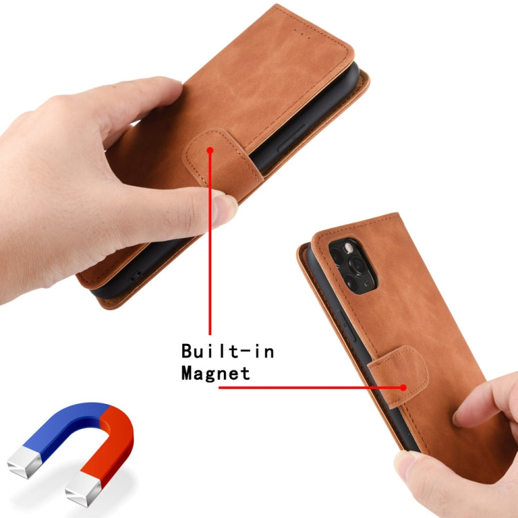 For ZTE Axon 20 5G / A20 5G Solid Color Skin Feel Magnetic Buckle Horizontal Flip Calf Texture PU Leather Case with Holder & Card Slots & Wallet