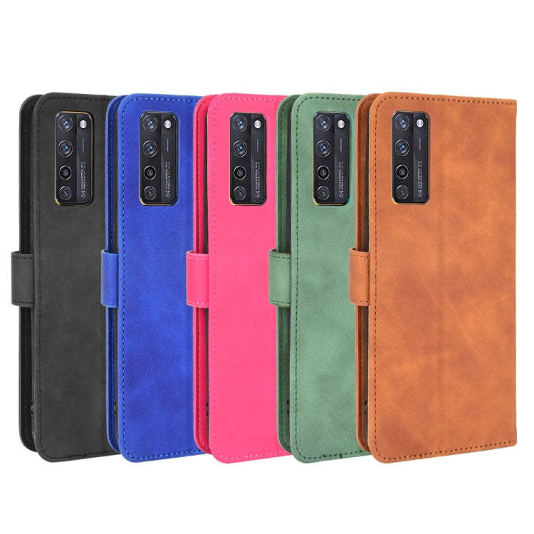 For ZTE Axon 20 5G / A20 5G Solid Color Skin Feel Magnetic Buckle Horizontal Flip Calf Texture PU Leather Case with Holder & Card Slots & Wallet