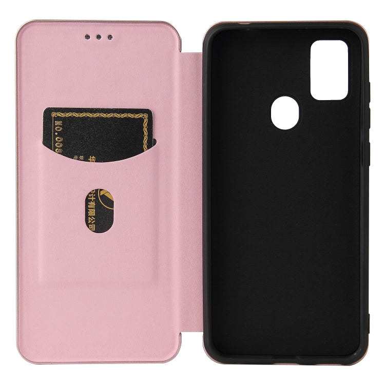 For ZTE Blade A7s 2020 Carbon Fiber Texture Horizontal Flip TPU + PC + PU Leather Case with Card Slot