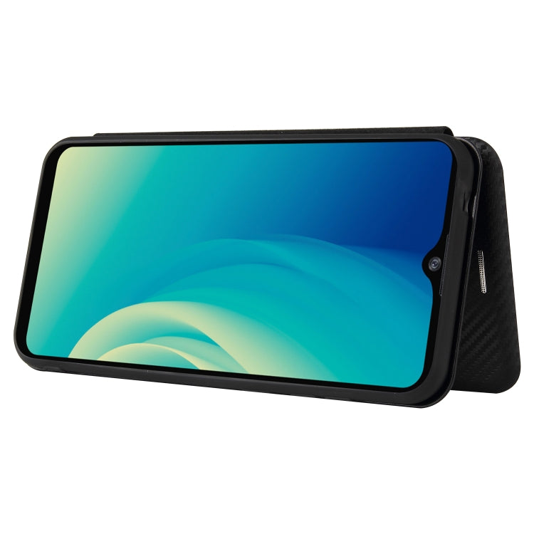 For ZTE Blade A7s 2020 Carbon Fiber Texture Horizontal Flip TPU + PC + PU Leather Case with Card Slot