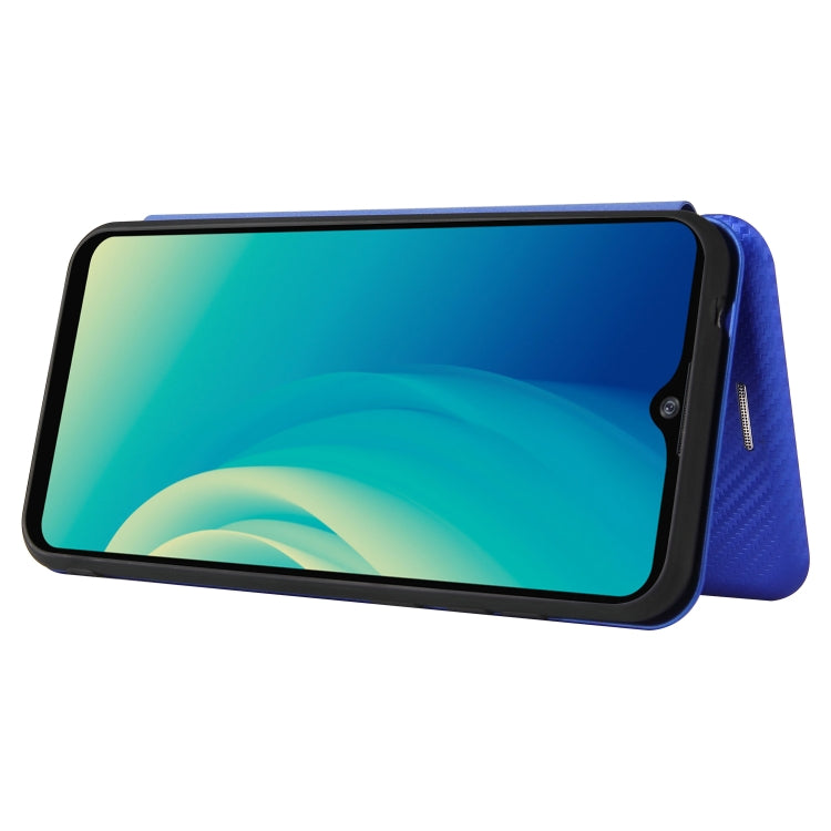 For ZTE Blade A7s 2020 Carbon Fiber Texture Horizontal Flip TPU + PC + PU Leather Case with Card Slot