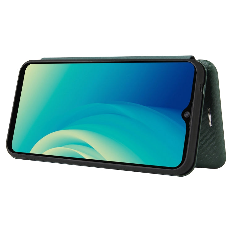 For ZTE Blade A7s 2020 Carbon Fiber Texture Horizontal Flip TPU + PC + PU Leather Case with Card Slot