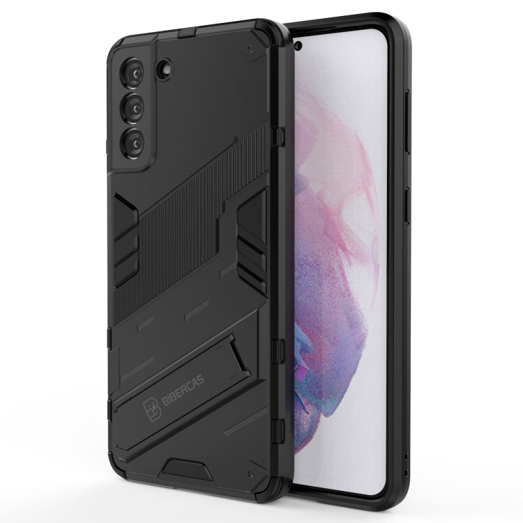 For Samsung Galaxy S21+ 5G Punk Armor 2 in 1 PC + TPU Shockproof Case with Invisible Holder