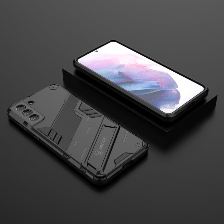 For Samsung Galaxy S21+ 5G Punk Armor 2 in 1 PC + TPU Shockproof Case with Invisible Holder