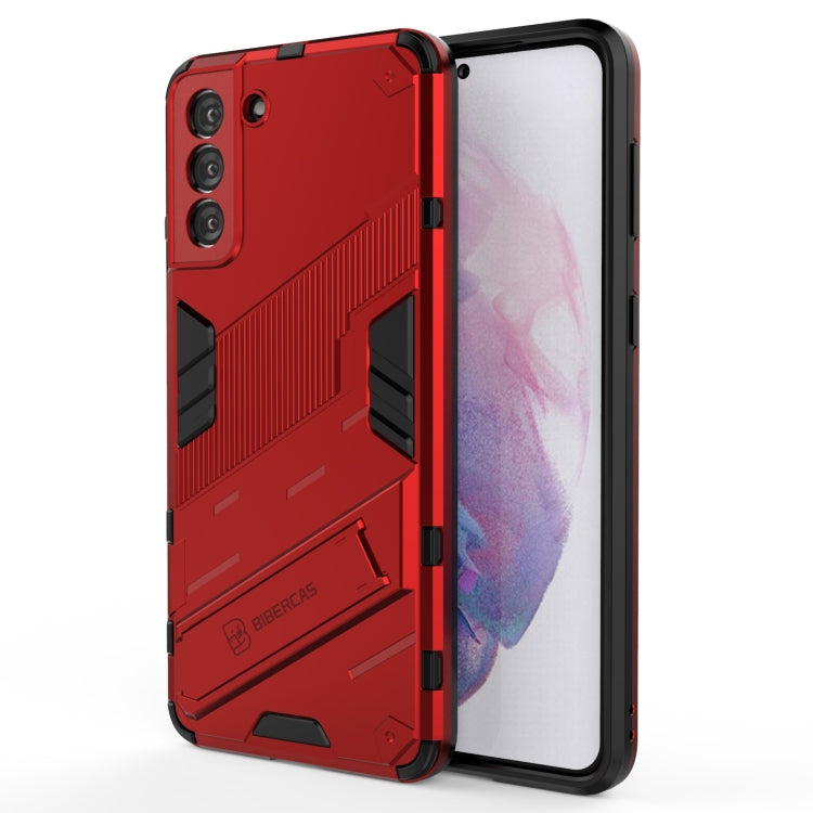 For Samsung Galaxy S21+ 5G Punk Armor 2 in 1 PC + TPU Shockproof Case with Invisible Holder