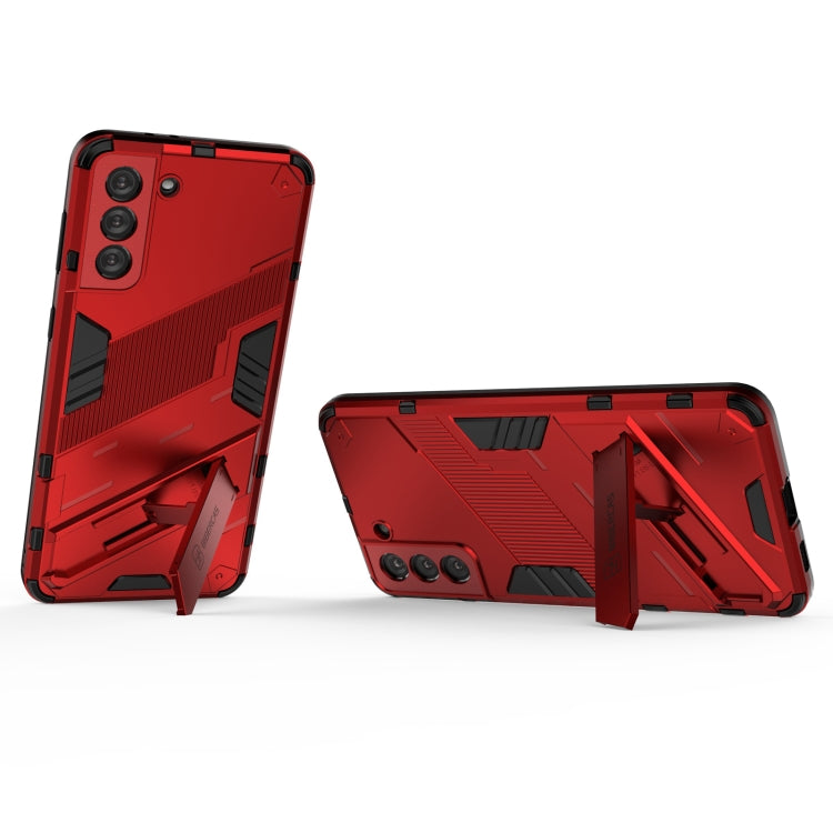 For Samsung Galaxy S21+ 5G Punk Armor 2 in 1 PC + TPU Shockproof Case with Invisible Holder