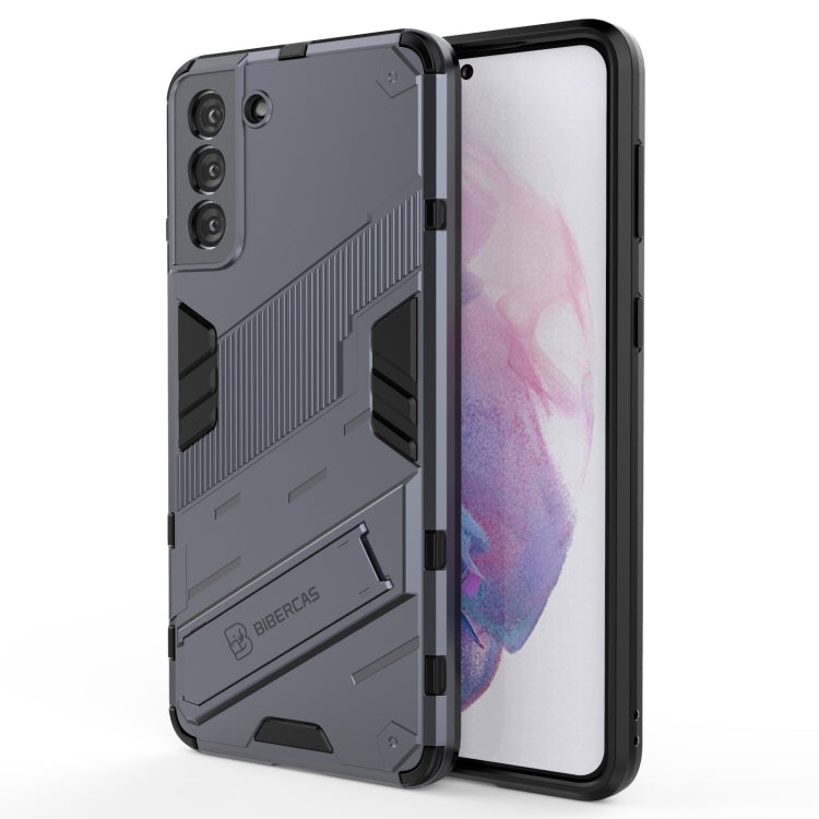 For Samsung Galaxy S21+ 5G Punk Armor 2 in 1 PC + TPU Shockproof Case with Invisible Holder