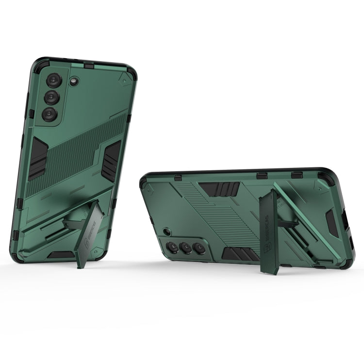 For Samsung Galaxy S21+ 5G Punk Armor 2 in 1 PC + TPU Shockproof Case with Invisible Holder