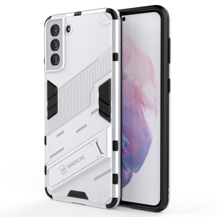 For Samsung Galaxy S21+ 5G Punk Armor 2 in 1 PC + TPU Shockproof Case with Invisible Holder