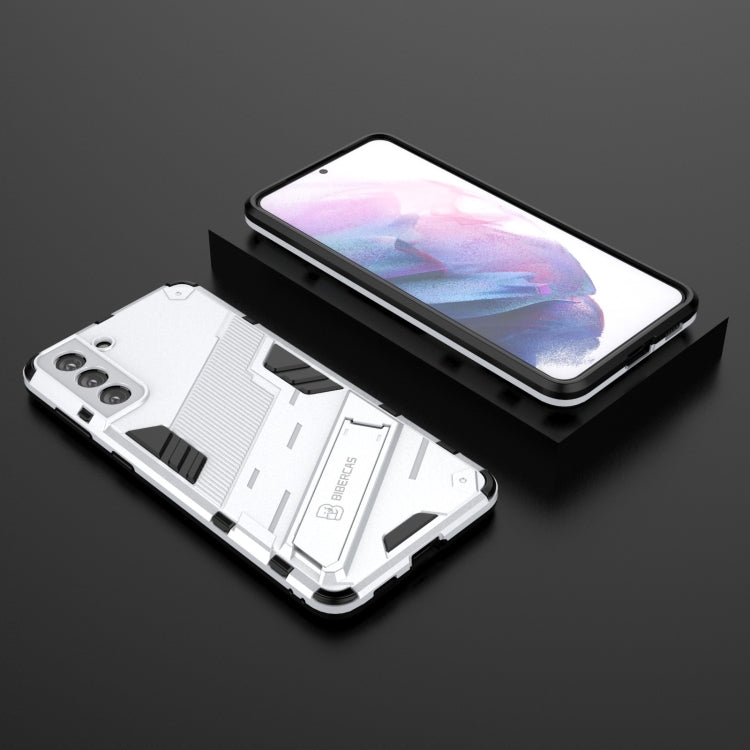 For Samsung Galaxy S21+ 5G Punk Armor 2 in 1 PC + TPU Shockproof Case with Invisible Holder
