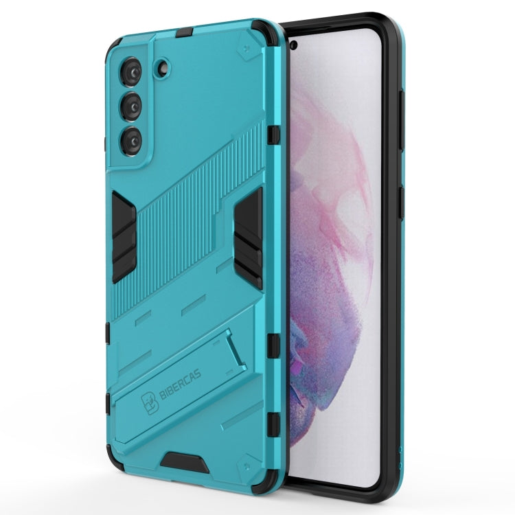 For Samsung Galaxy S21+ 5G Punk Armor 2 in 1 PC + TPU Shockproof Case with Invisible Holder