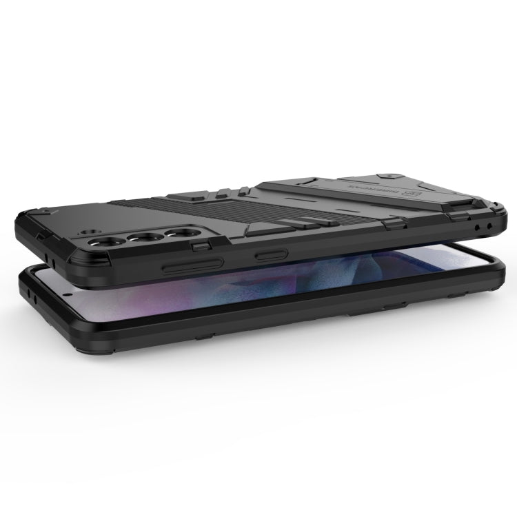 For Samsung Galaxy S21+ 5G Punk Armor 2 in 1 PC + TPU Shockproof Case with Invisible Holder