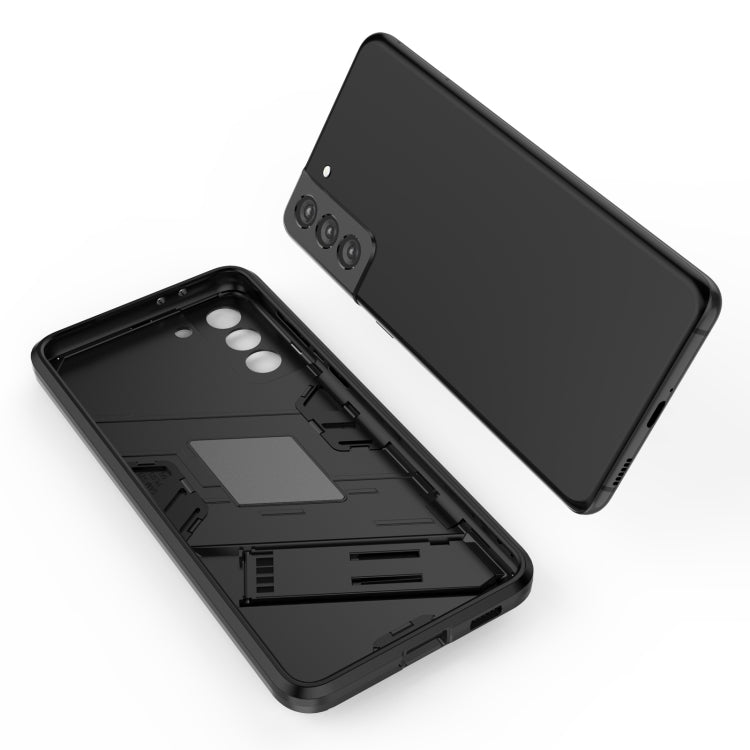 For Samsung Galaxy S21+ 5G Punk Armor 2 in 1 PC + TPU Shockproof Case with Invisible Holder