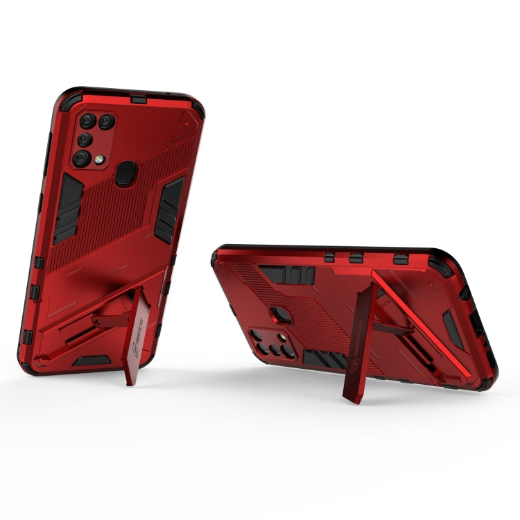 For Samsung Galaxy M31 Punk Armor 2 in 1 PC + TPU Shockproof Case with Invisible Holder