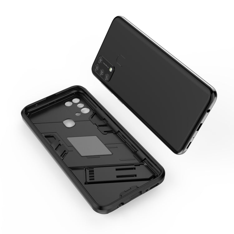 For Samsung Galaxy M31 Punk Armor 2 in 1 PC + TPU Shockproof Case with Invisible Holder