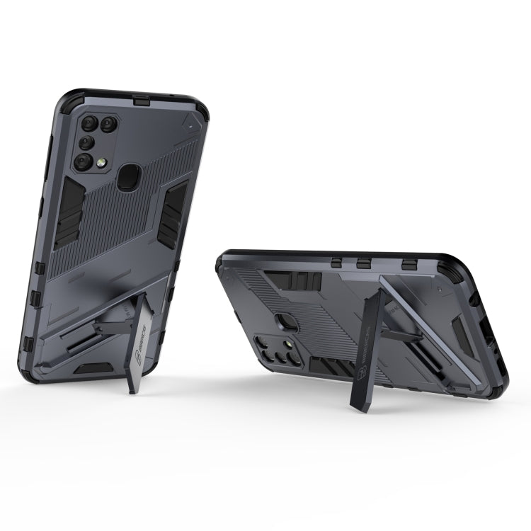 For Samsung Galaxy M31 Punk Armor 2 in 1 PC + TPU Shockproof Case with Invisible Holder
