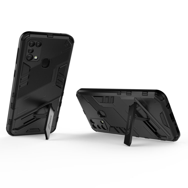 For Samsung Galaxy M31 Punk Armor 2 in 1 PC + TPU Shockproof Case with Invisible Holder