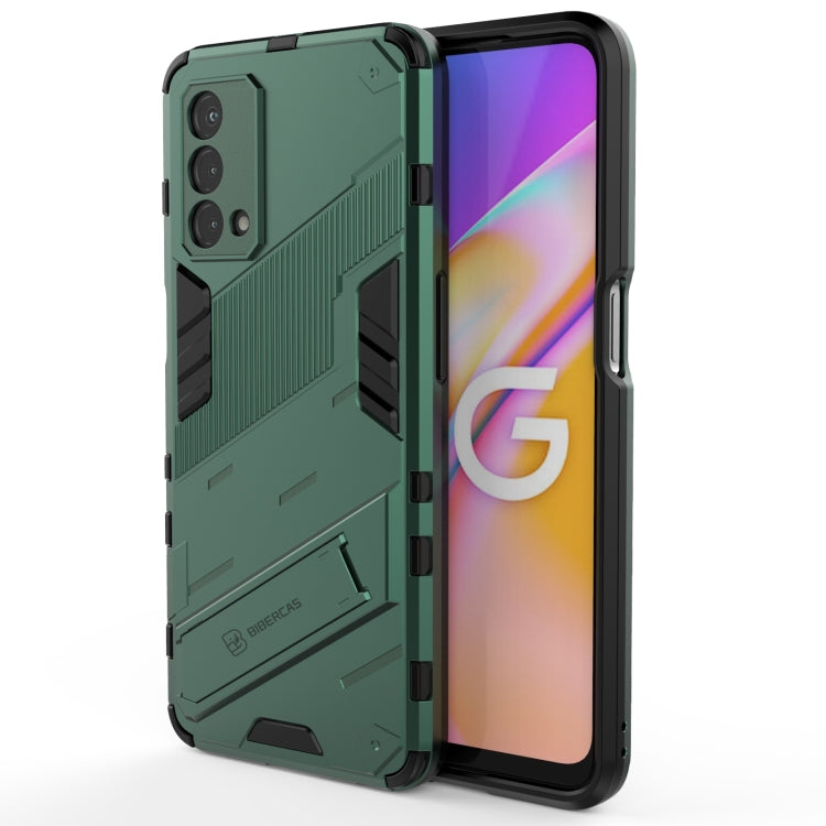 For OPPO A93 5G Punk Armor 2 in 1 PC + TPU Shockproof Case with Invisible Holder