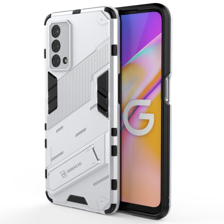 For OPPO A93 5G Punk Armor 2 in 1 PC + TPU Shockproof Case with Invisible Holder