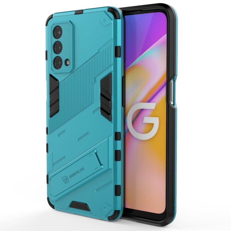 For OPPO A93 5G Punk Armor 2 in 1 PC + TPU Shockproof Case with Invisible Holder