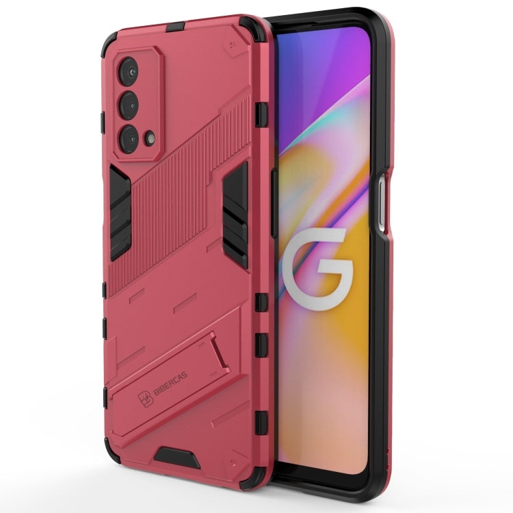 For OPPO A93 5G Punk Armor 2 in 1 PC + TPU Shockproof Case with Invisible Holder
