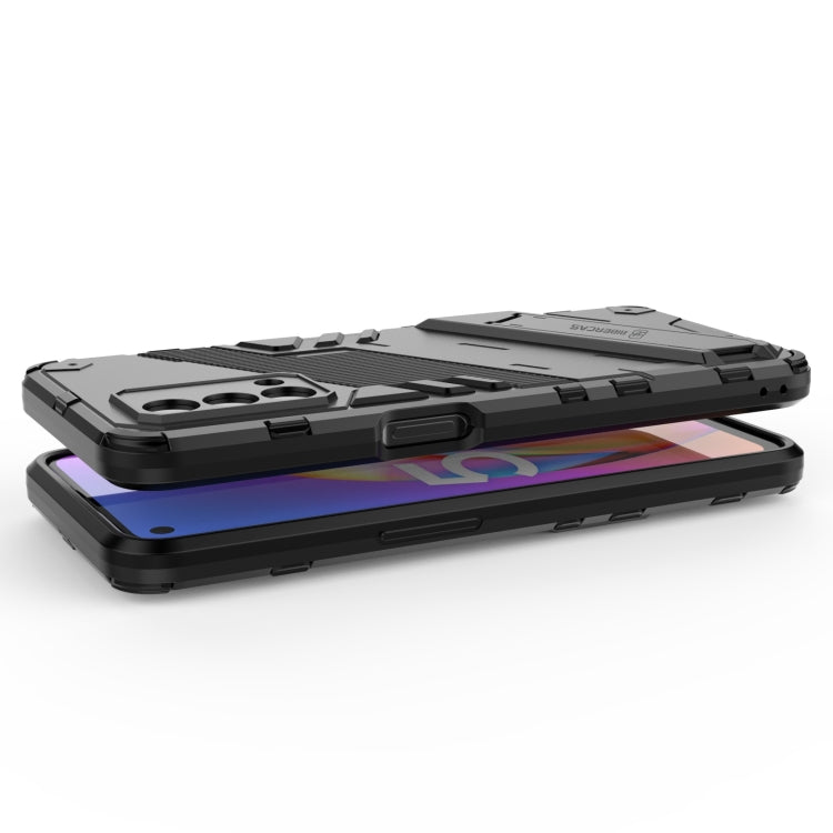 For OPPO A93 5G Punk Armor 2 in 1 PC + TPU Shockproof Case with Invisible Holder