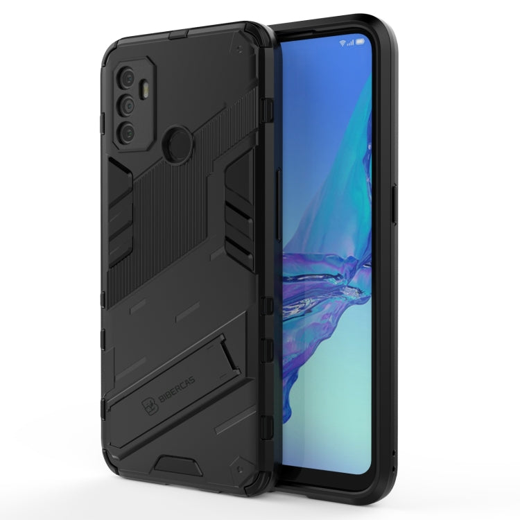 For OPPO A53 4G Punk Armor 2 in 1 PC + TPU Shockproof Case with Invisible Holder